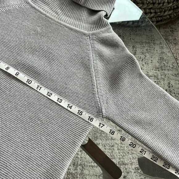 Aritzia Wilfred Free Light Gray Turtleneck Knit Casual Wool Sweater/Dress S - Picture 9 of 14